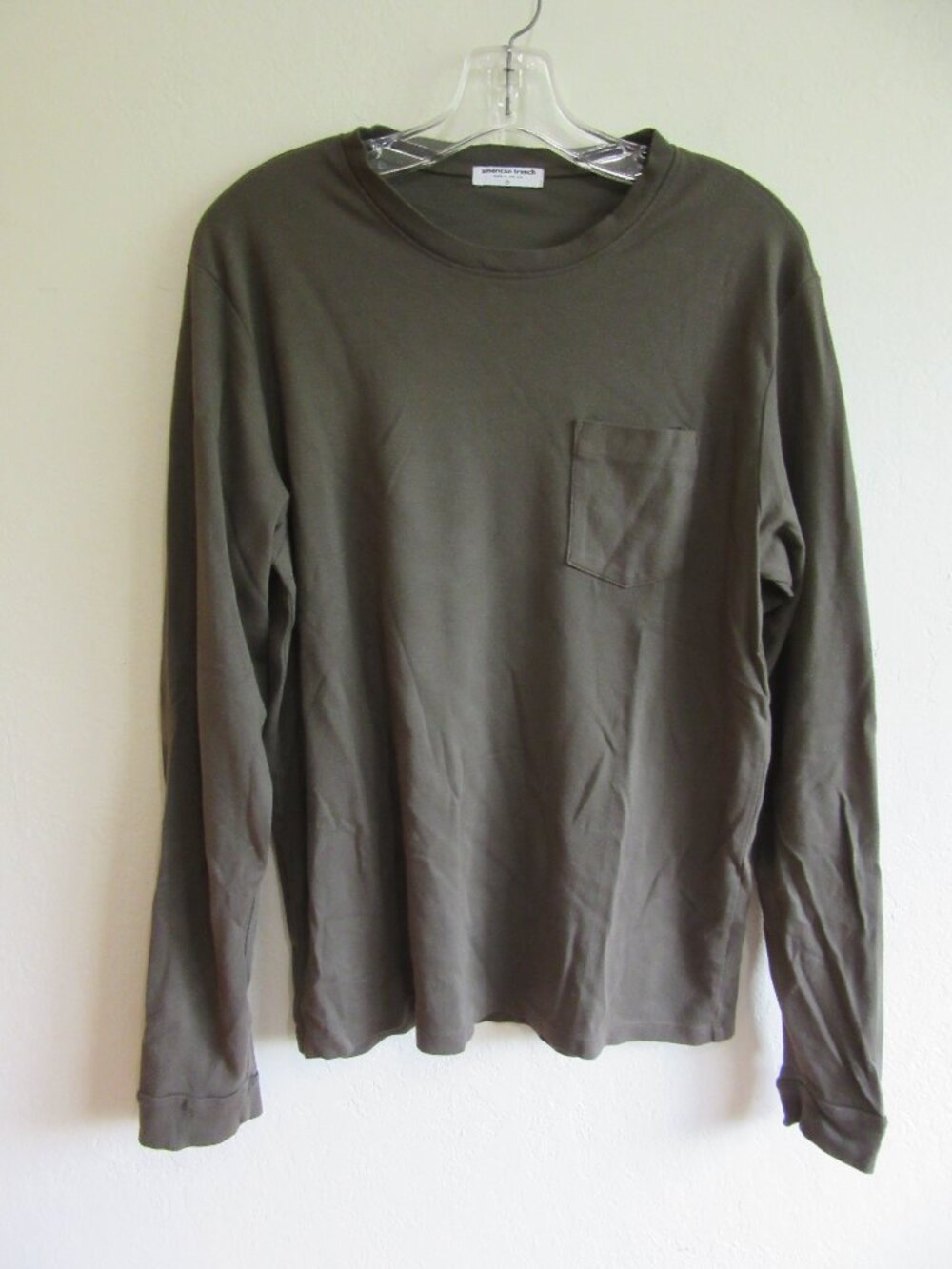 American Trench Camo Green M Cotton Long Sleeve T-Shirt